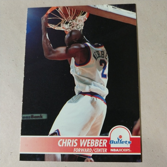 3/$15.  Chris Webber #382 1994 Nba Hoops Card Near Mint - Picture 4 of 12
